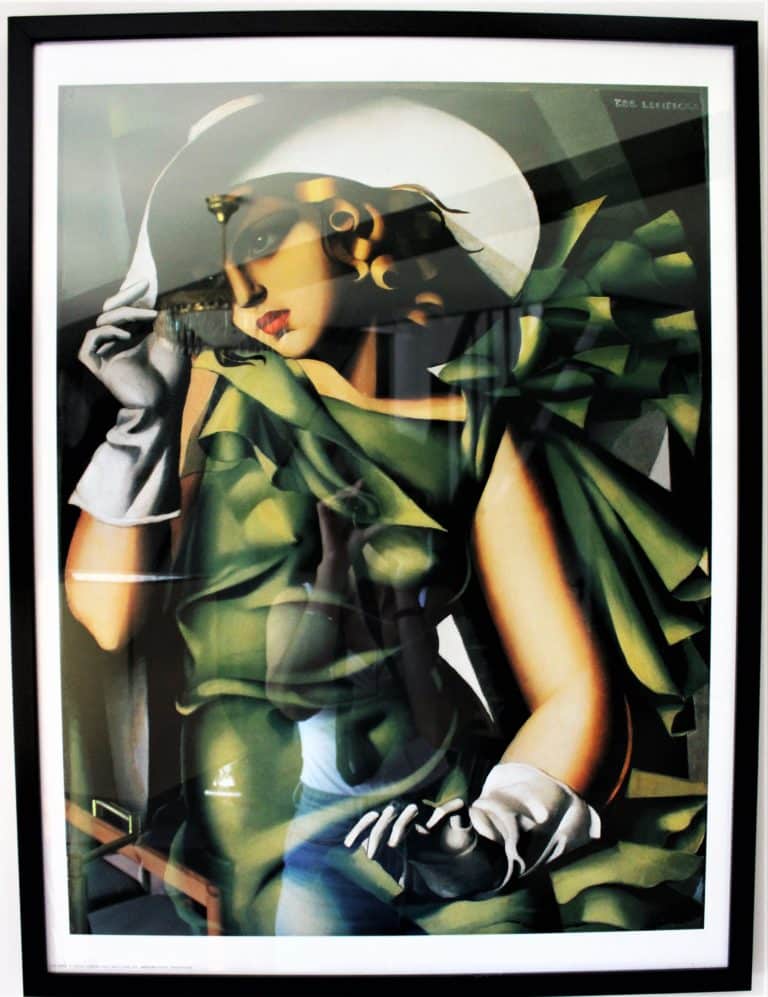 IMG_6593 (2) – Hubertus Boltenhagen Cubist woman in a green dress with a large hat and gloves.